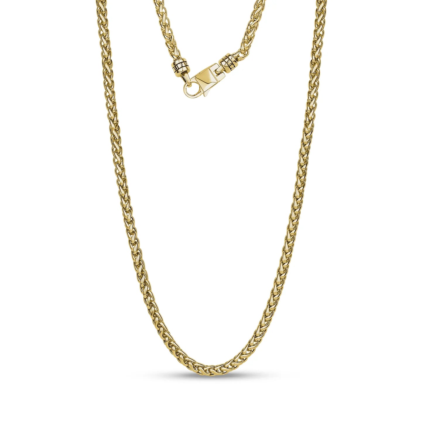 CUSTOM CLOSURE WHEAT LINK CHAIN (4MM)
