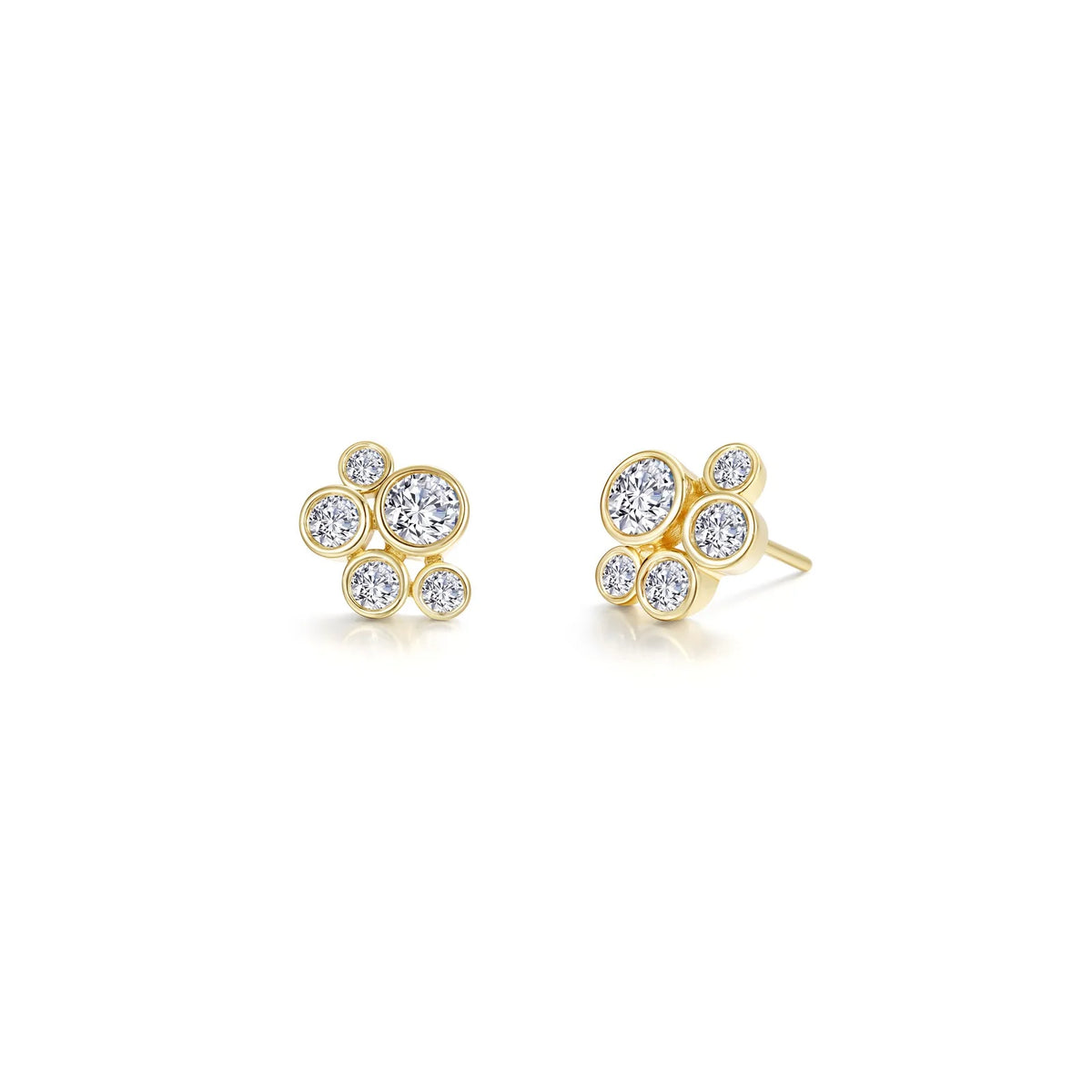 BUBBLE CLUSTER BEZEL EARRINGS