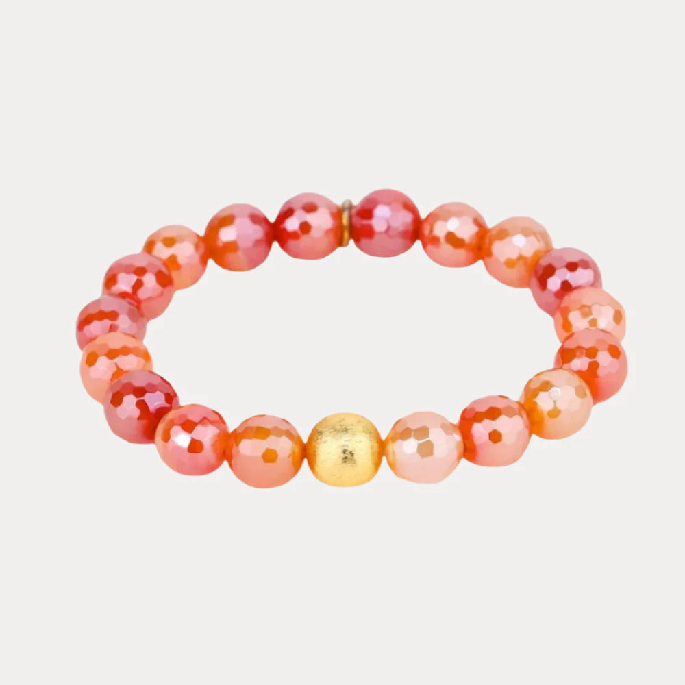 Mélange Beaded Bracelet - Flame