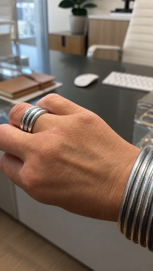Silver All Weather Rings - Set of 3