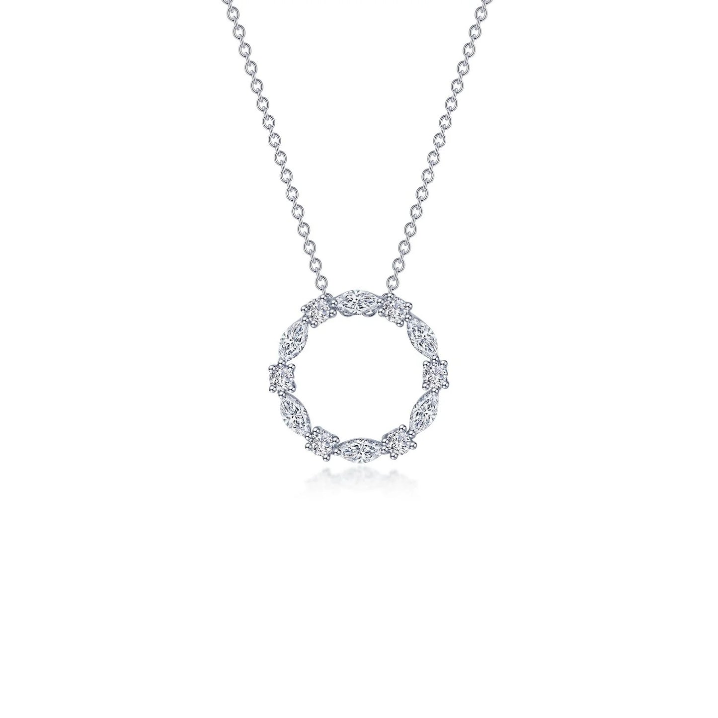 1.45 CTW Open Circle Necklace