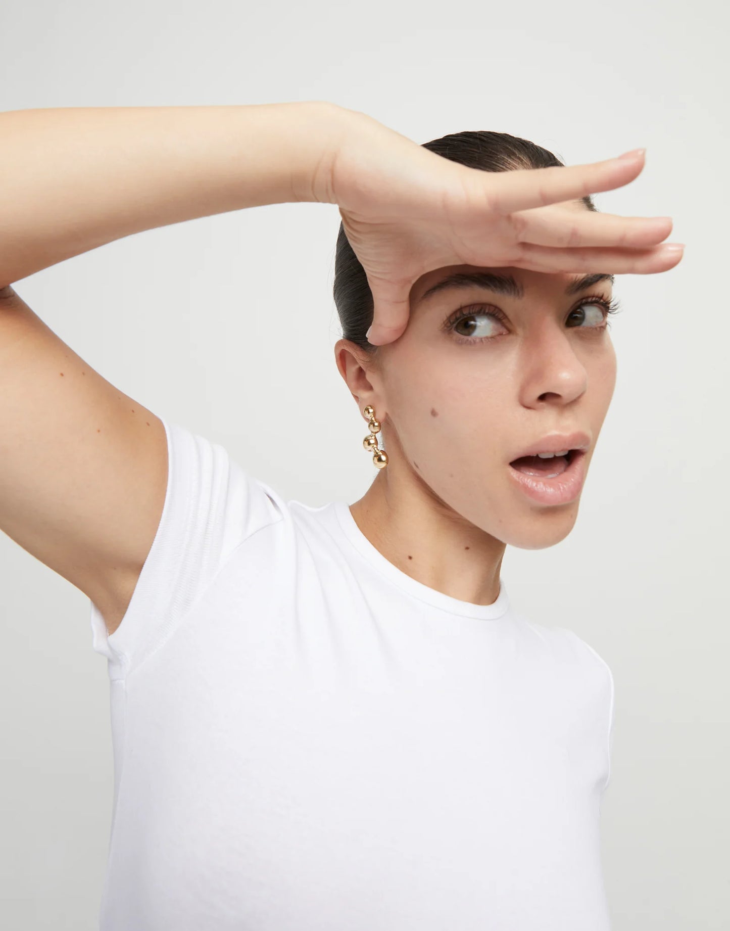 Drop earrings with beads