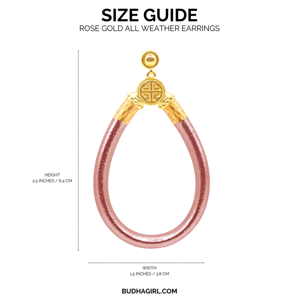 Rose Gold All Weather Earrings