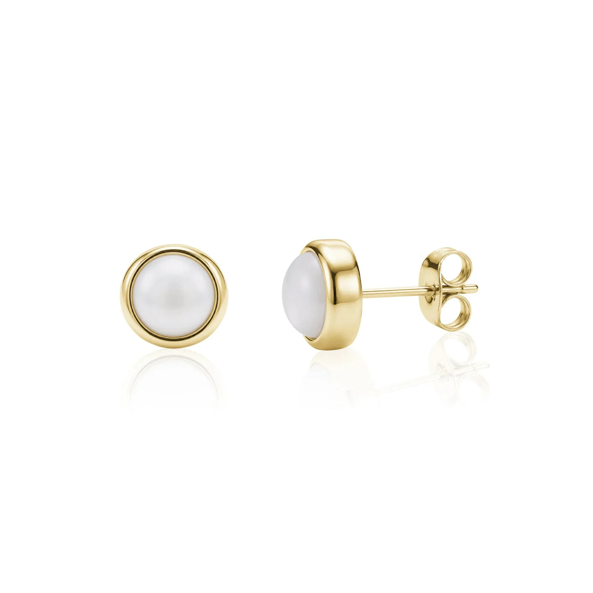 MOTHER OF PEARL ROUND STUDS