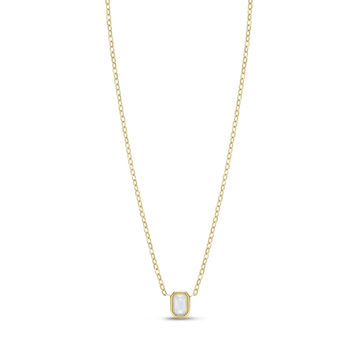MOTHER OF PEARL CUSHION NECKLACE