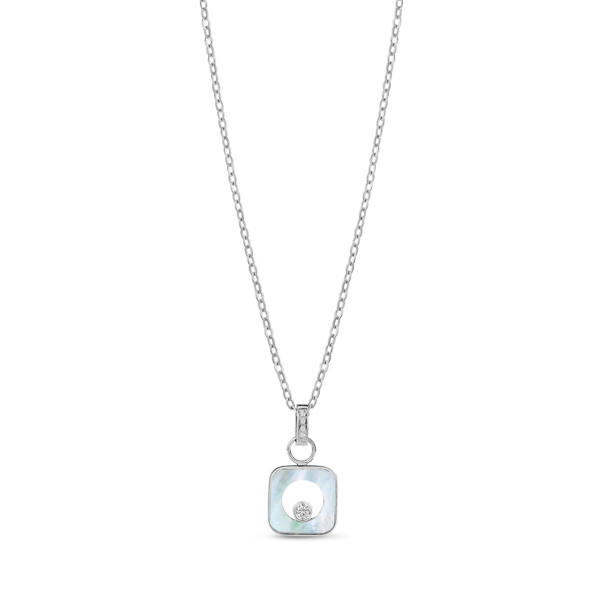 SQUARE MOTHER OF PEARL PENDANT