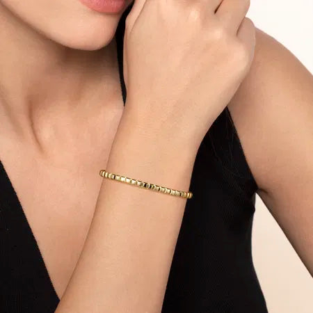 14K Yellow Plain Gold Split Bangle Bracelet