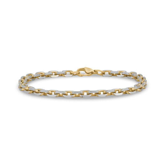 TWO TONE ANCHOR LINK BRACELET (5MM)