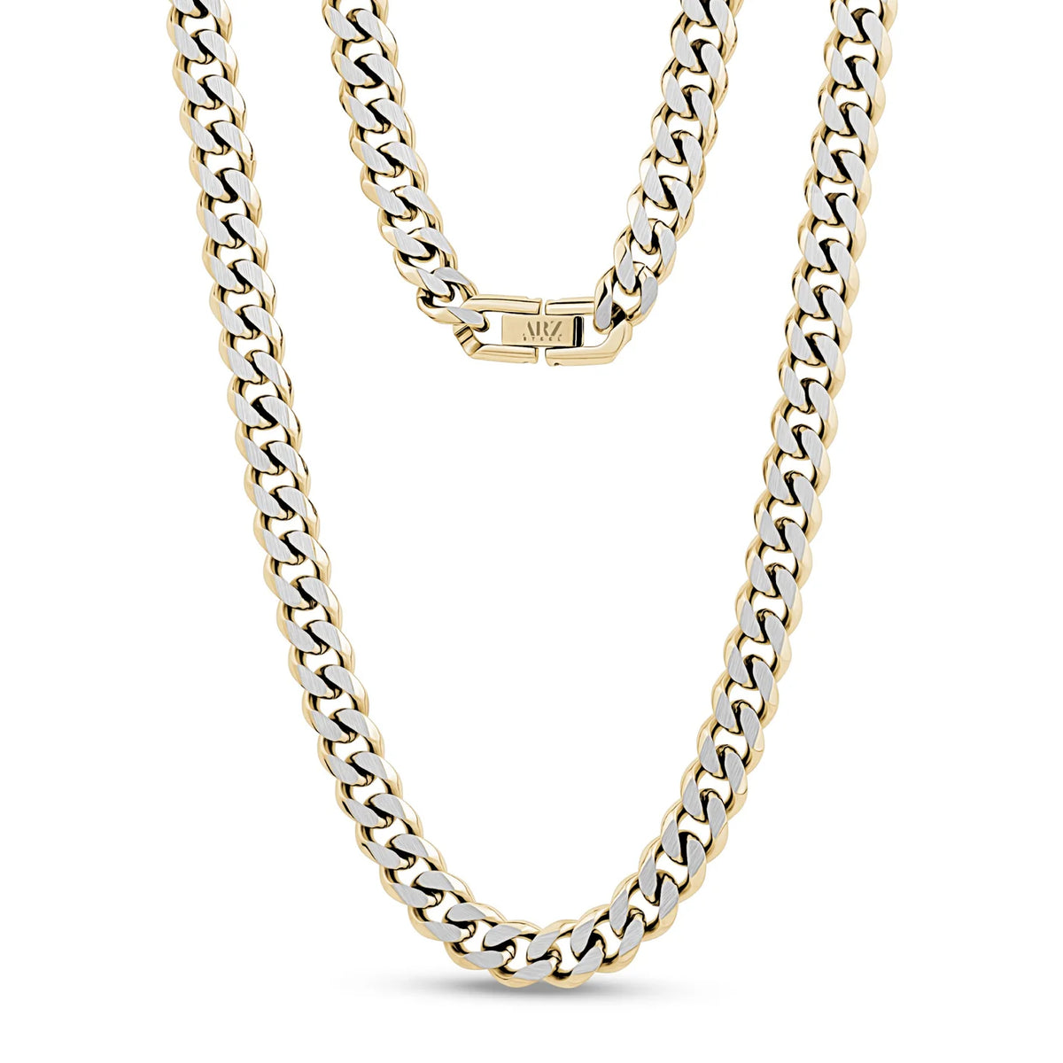 TWO TONE CUBAN LINK CHAIN (8MM)