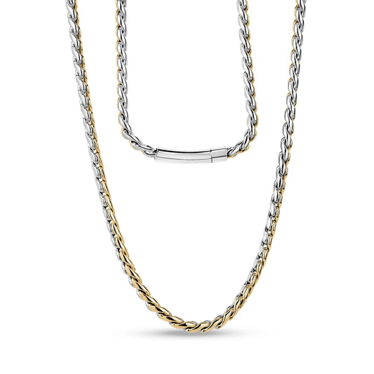 TWO-TONE LINK NECKLACE
