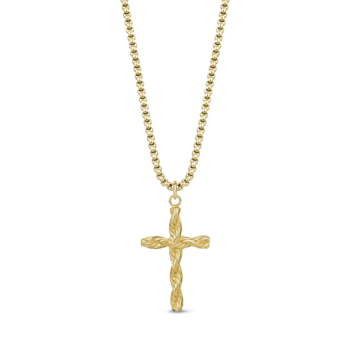 TWISTED ROPE CROSS PENDANT