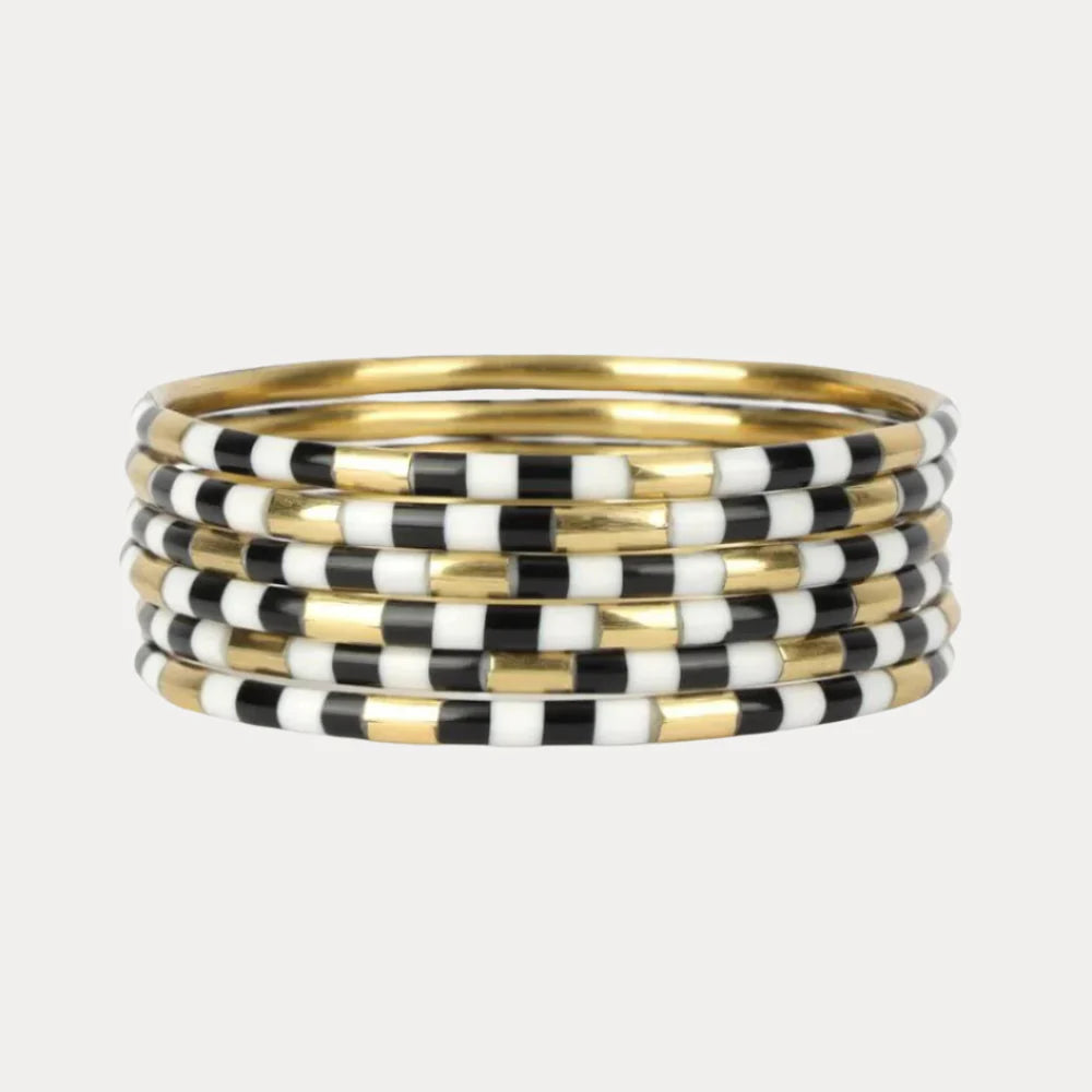 BLACK VEDA BANGLES - SET OF 6