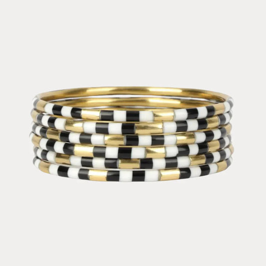 Black Veda Bangles - Set of 6