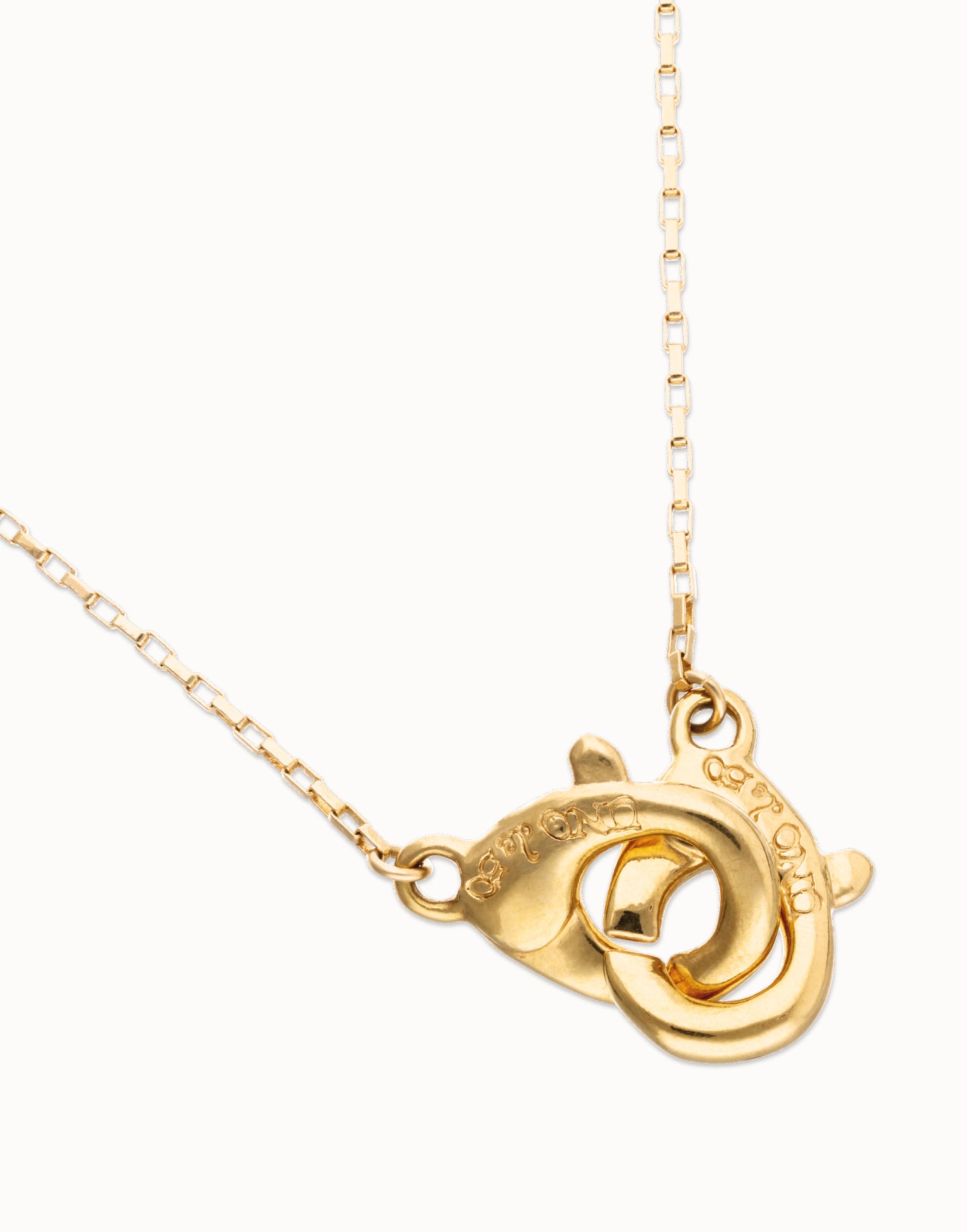 Necklace with interlaced carabiner detail