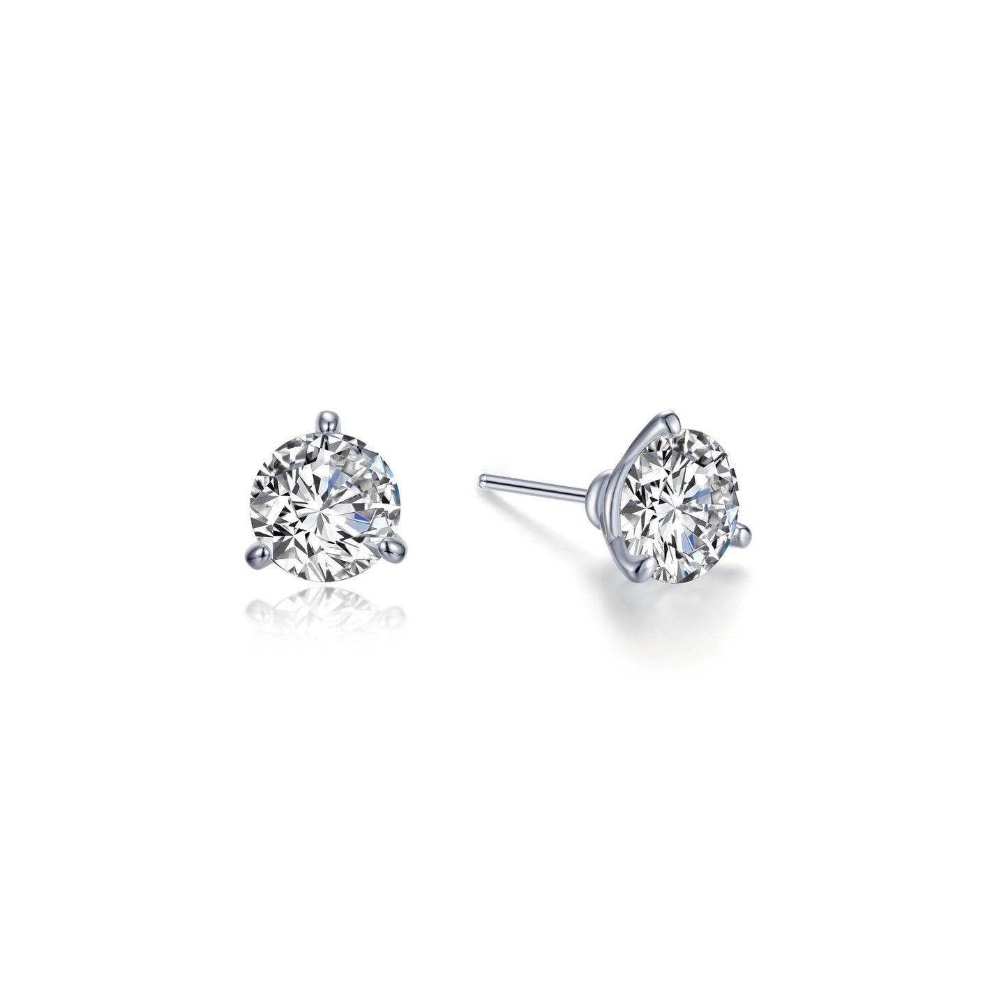 0.5 CTW 3 Prong Martini Stud Earrings