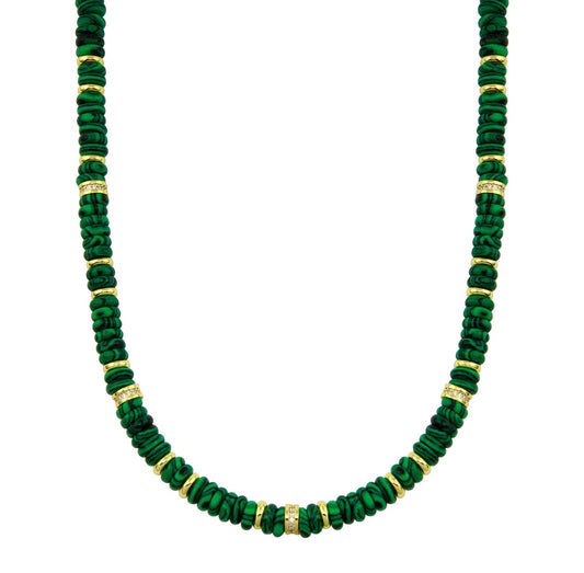 Malachite Pukka Necklace