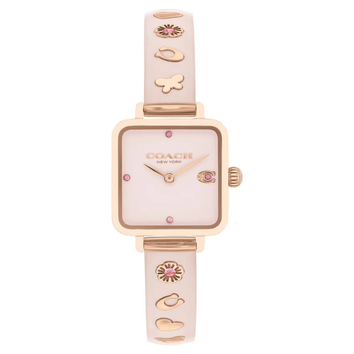 Rose Gold Steel & Blush Plastic & Crystal Dial
