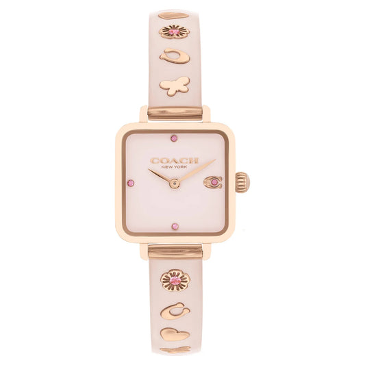 Rose Gold Steel & Blush Plastic & Crystal Dial