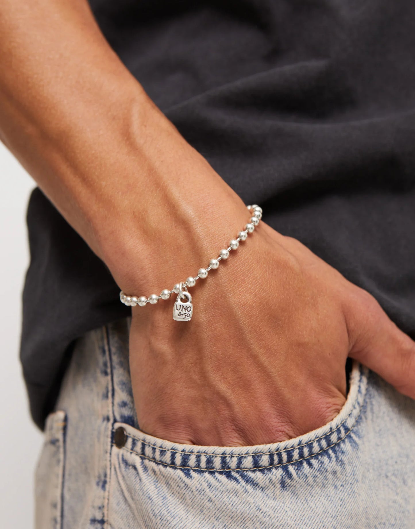 Beaded charm bracelet