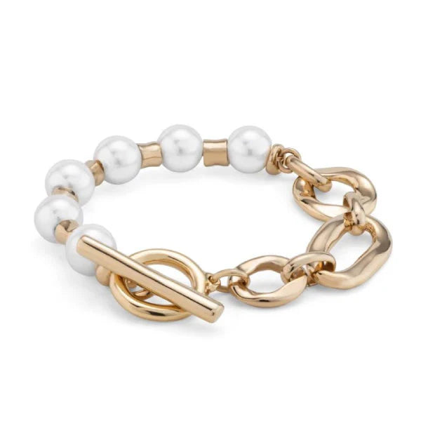 PEARLS AND GOLD BRACELET