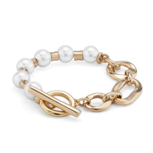 PEARLS AND GOLD BRACELET