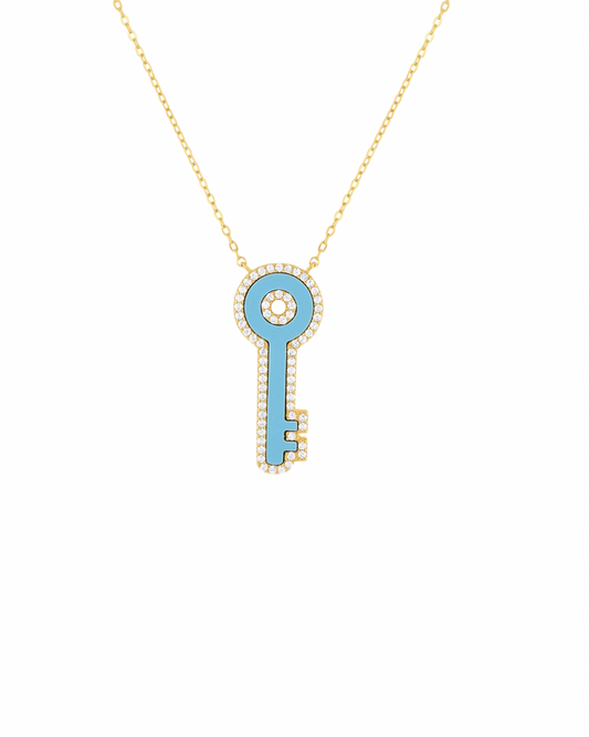 Elevated Key Turquoise Necklace