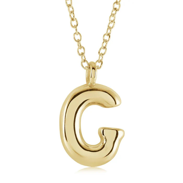 BUBBLE INITIAL NECKLACE