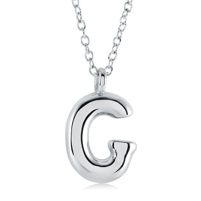 BUBBLE INITIAL NECKLACE