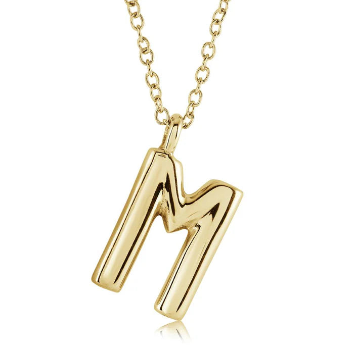 BUBBLE INITIAL NECKLACE