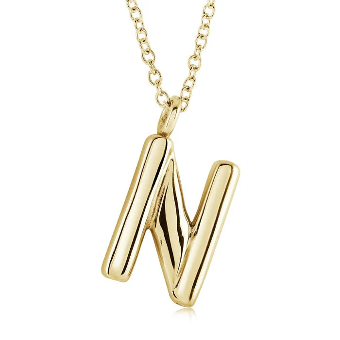 BUBBLE INITIAL NECKLACE