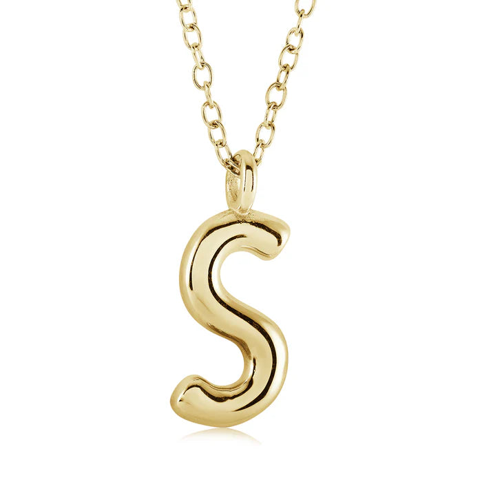 BUBBLE INITIAL NECKLACE