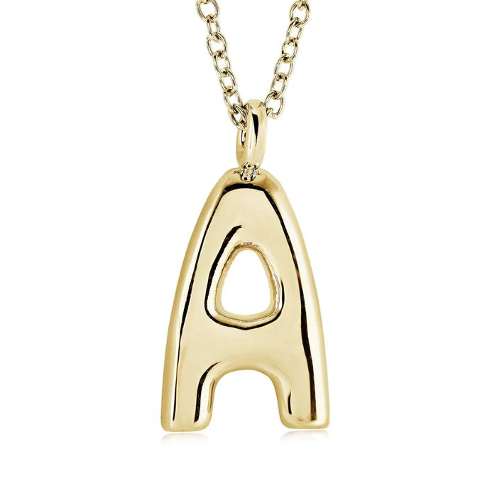 BUBBLE INITIAL NECKLACE