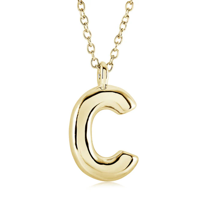 BUBBLE INITIAL NECKLACE