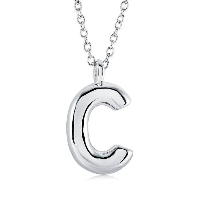 BUBBLE INITIAL NECKLACE