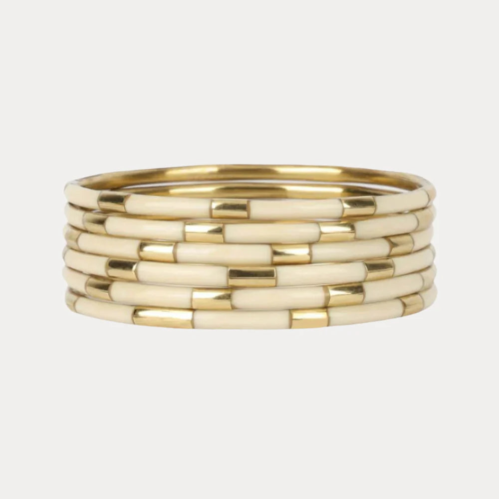 IVORY VEDA BANGLES - SET OF 6