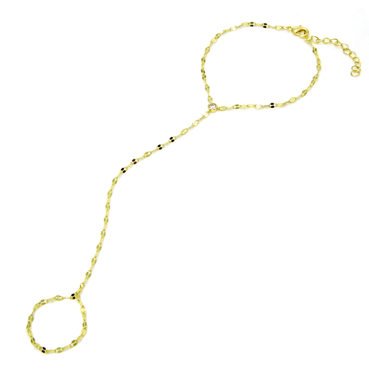 SHIMMERY BEZEL HAND CHAIN