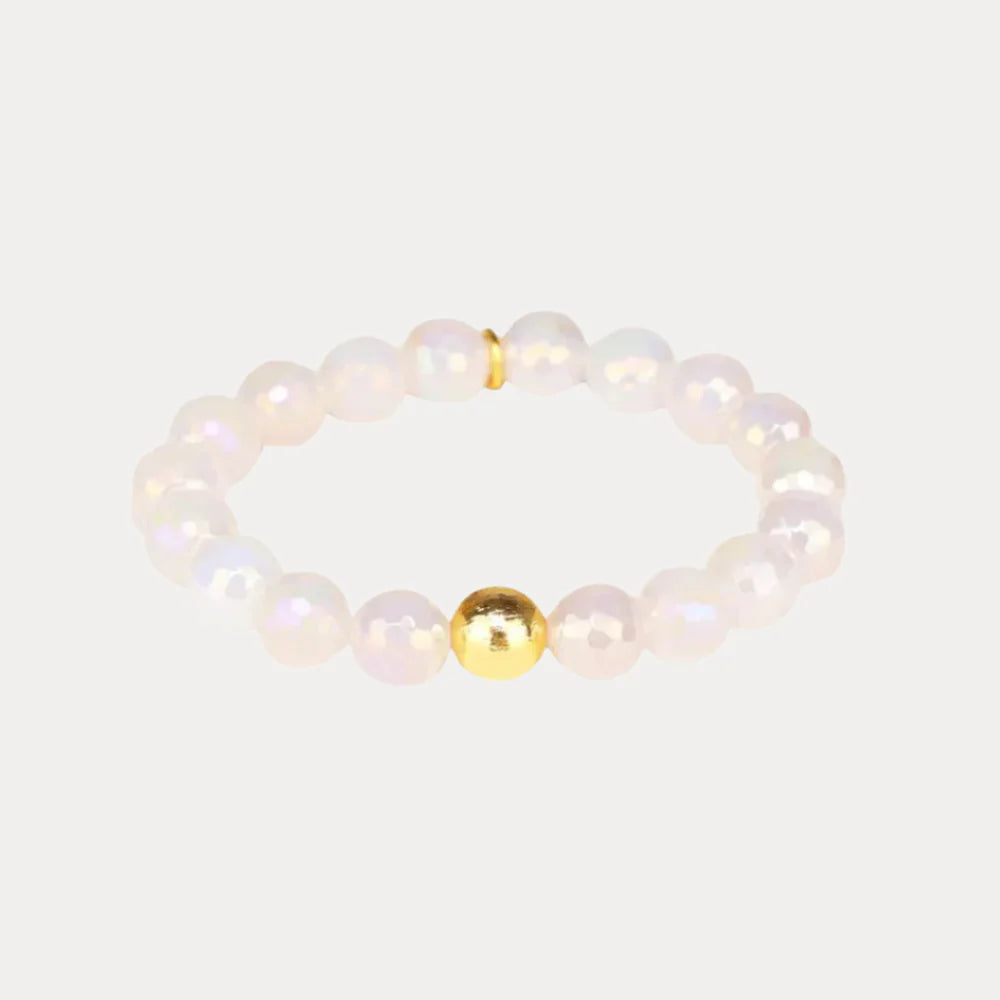 Mélange Beaded Bracelet - Snow