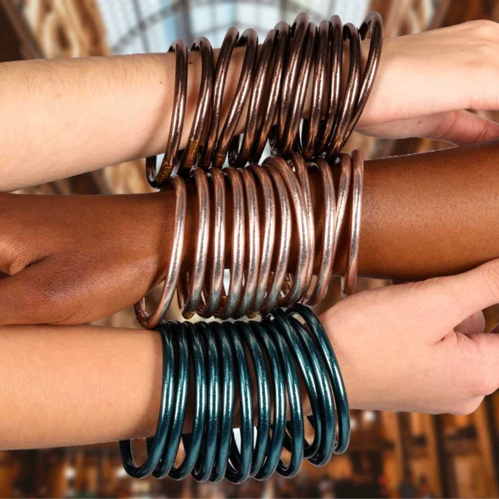 METEORITE ALL WEATHER BANGLES (SET OF 6) - SERENITY PRAYER