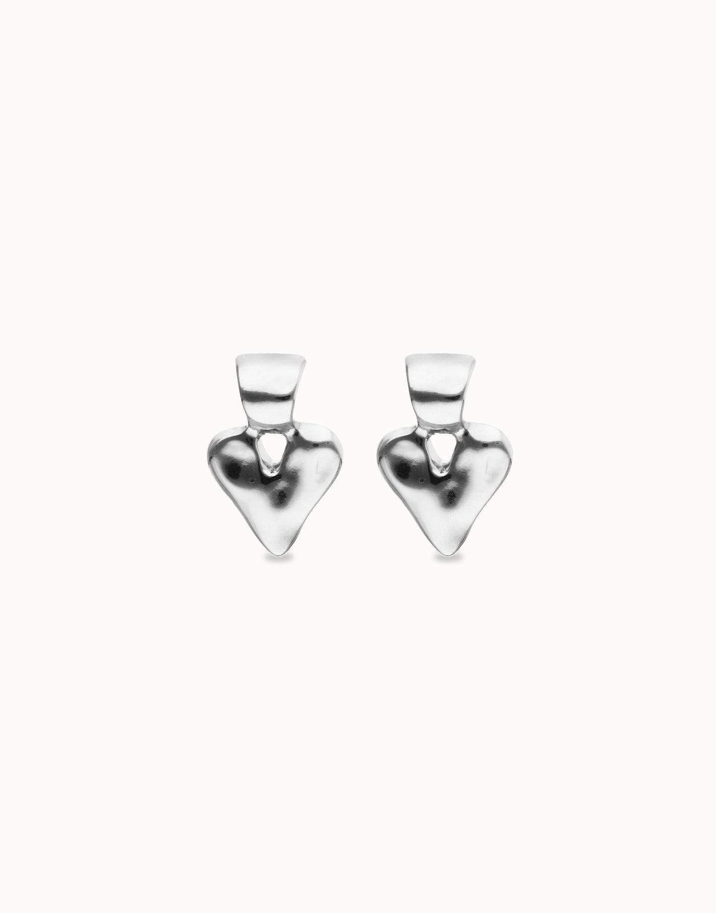 Small heart stud earrings