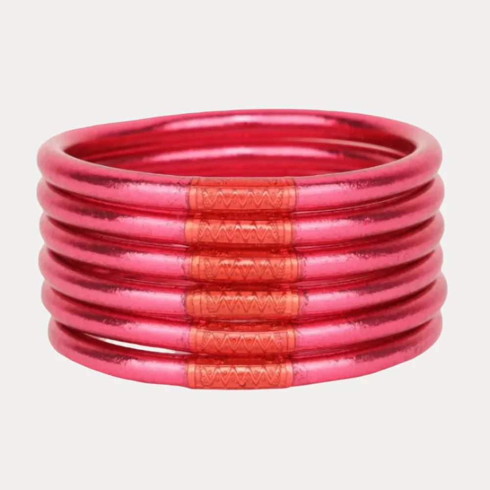 Pink All Weather Bangles® (Set of 6) - Serenity Prayer