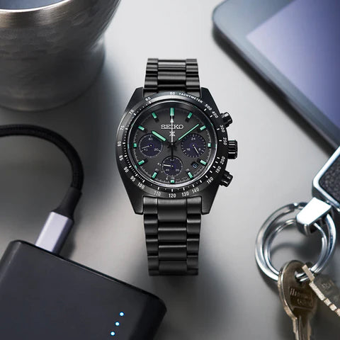 PROSPEX Black Series Speedtimer Solar Chronograph