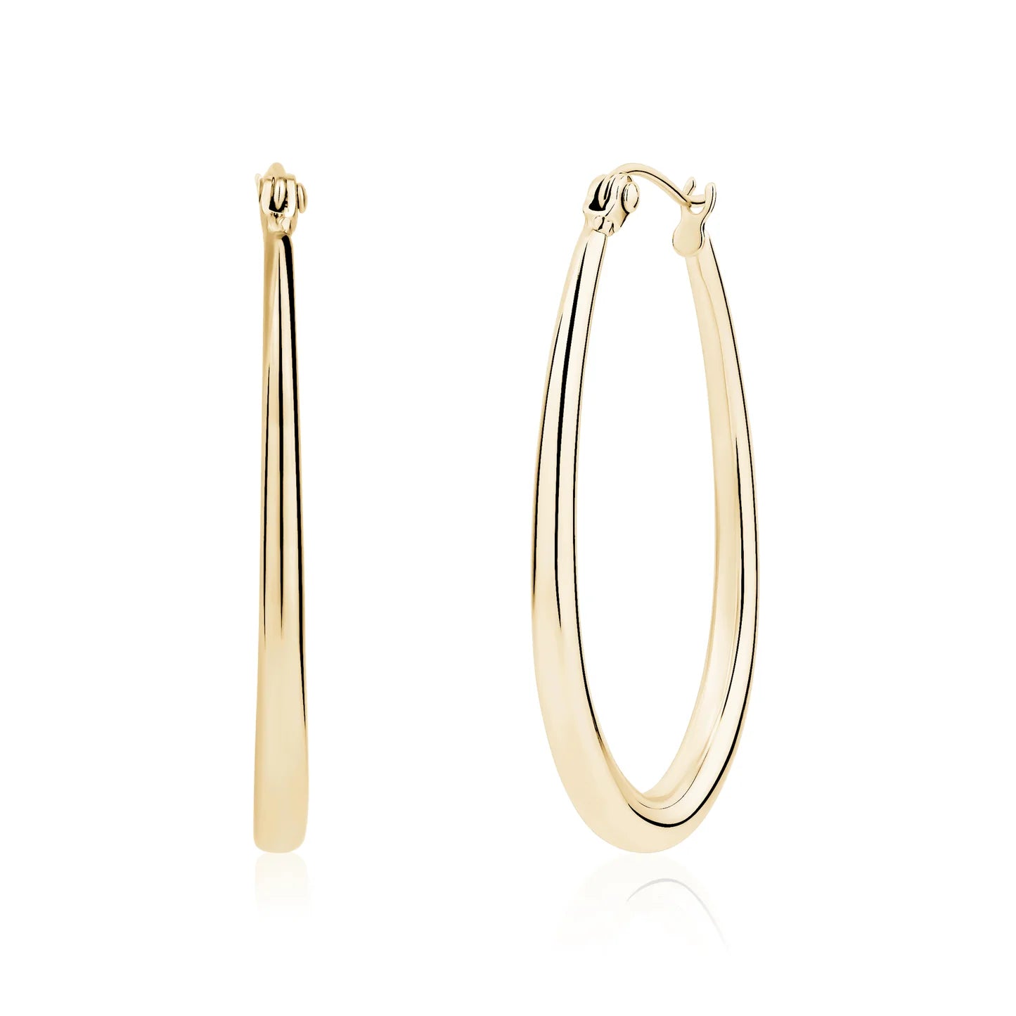 OVAL HOOP EARRINGS