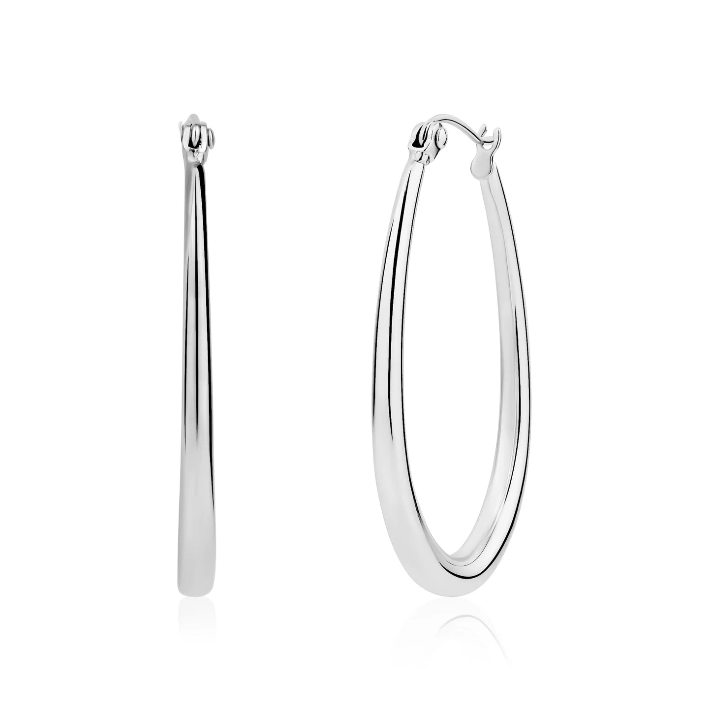 OVAL HOOP EARRINGS