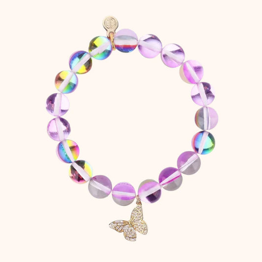 Lila Mariposa Charm Bracelet