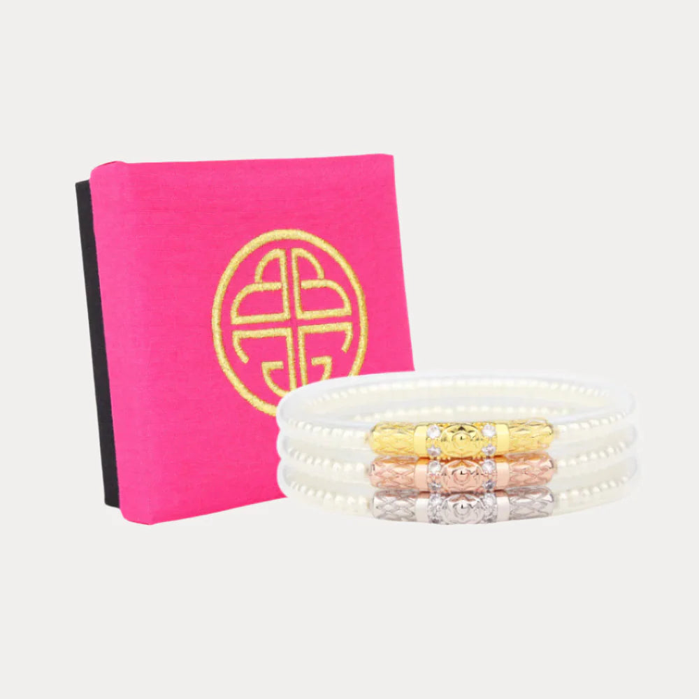 Three Queens All Weather Bangles® (AWB®) - White Pearl