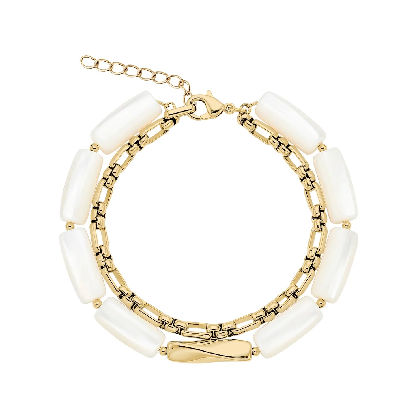 PEARLESCENT BAR LINK BRACELET PEARLESCENT BAR LINK BRACELET