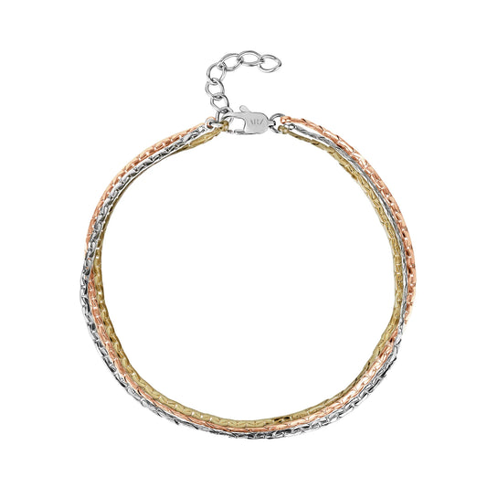 THREE-TONE STAINLESS STEEL BRACELET