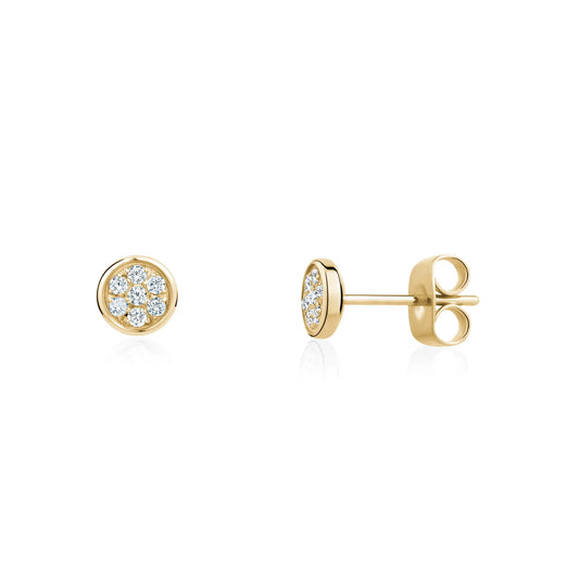 5.5MM ROUND C.Z. SET EARRING