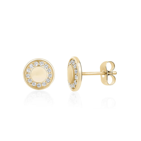 9MM ROUND ELEGANT C.Z. SET EARRING