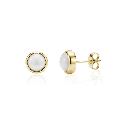 MOTHER OF PEARL ROUND STUDS